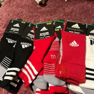 8 Brand New Adidas Large Soccer Socks